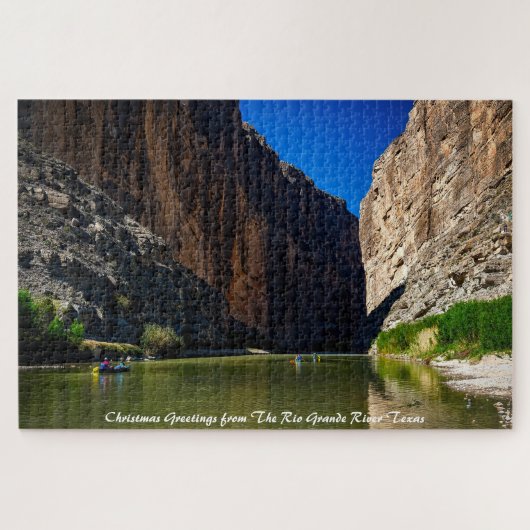Rio Grande Fluss Texas. Weihnachtsgrüße Puzzle (Horizontal)