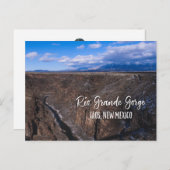 Rio Grande Gorge bei Taos, New Mexico Postkarte (Vorne/Hinten)