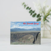 Rio Grande Gorge Bridge Postkarte (Stehend Vorderseite)