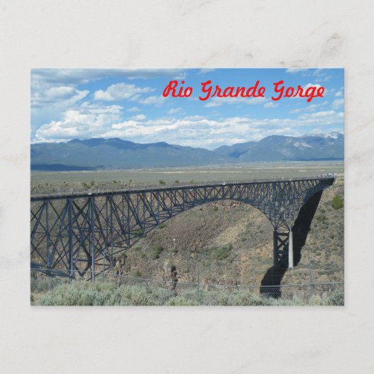 Rio Grande Gorge Bridge Postkarte (Vorderseite)