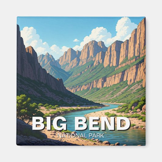 Rio Grande im Big Bend Nationalpark Reisen Magnet (Vorne)