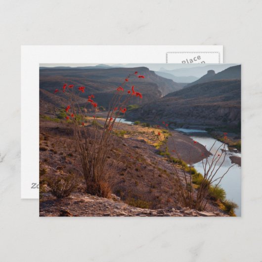 Rio Grande läuft durch die Chihuahuan-Wüste Postkarte (Vorne/Hinten)