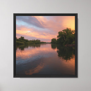 Rio-Grande-Reflexionsposter - Friedliche Flusskuns Leinwanddruck