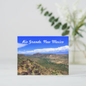 Rio Grande River, New Mexico Landscape Postcard Postkarte (Stehend Vorderseite)