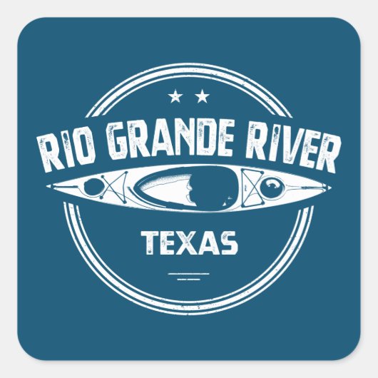 Rio Grande River, Texas Quadratischer Aufkleber (Vorderseite)