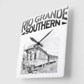 Rio Grande-südliche Logo-Uhr Quadratische Wanduhr (Winkel)