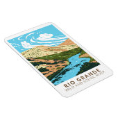 Rio Grande Wild und Landschaftlicher Fluss Vintag Magnet (Rechte Seite)