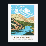Rio Grande Wild und Landschaftlicher Fluss Vintag Postkarte<br><div class="desc">Rio Grande Wild und Landschaftliche Flussdarstellung.</div>