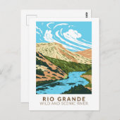 Rio Grande Wild und Landschaftlicher Fluss Vintag Postkarte (Vorne/Hinten)