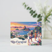 Rio Karneval Brasilien Postkarte (Stehend Vorderseite)