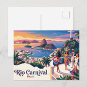 Rio Karneval Brasilien Postkarte (Vorne/Hinten)