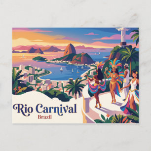 Rio Karneval Brasilien Postkarte