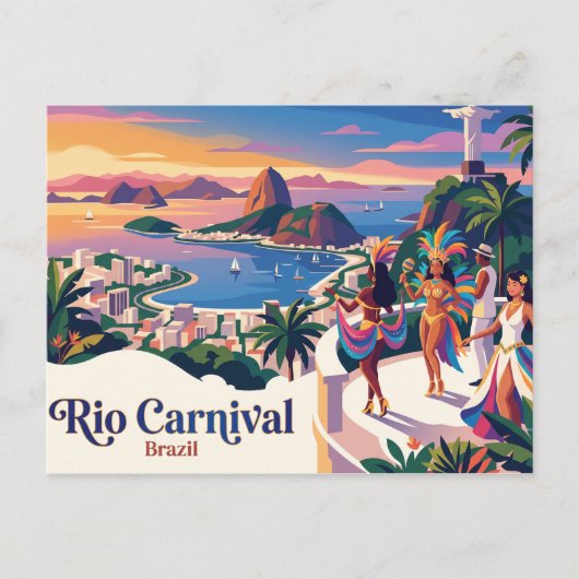 Rio Karneval Brasilien Postkarte (Vorderseite)