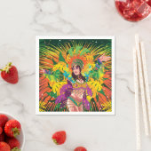 Rio Karneval Tänzerin Serviette (Beispiel)