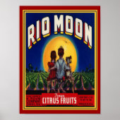 "Rio Moon" Citrus Fruit Ad-12x16 der 40er Jahre Poster (Vorne)
