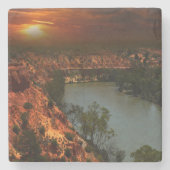 Río Murray Australia Sunset, Stone Untersetzer (Vorderseite)