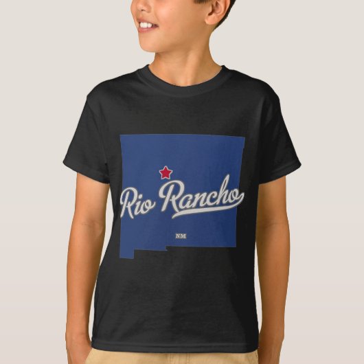 Rio Rancho New Mexico Nm Map T-Shirt (Vorderseite)