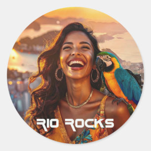 RIO ROCKS - RIO DE JANEIRO - BRASILIEN RUNDER AUFKLEBER