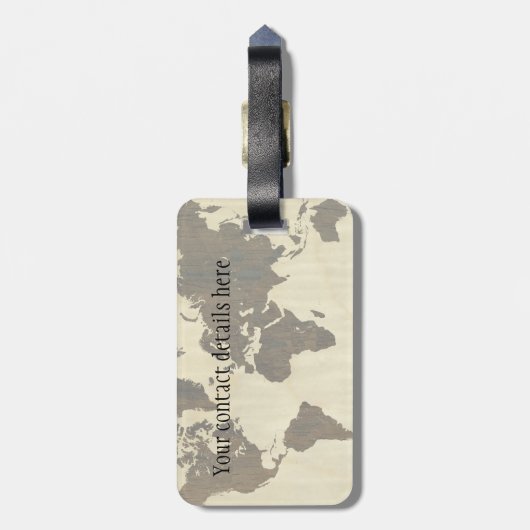 Rio Rosewood and Curly Maple World Map.jpg Gepäckanhänger (Rückseite vertikal)