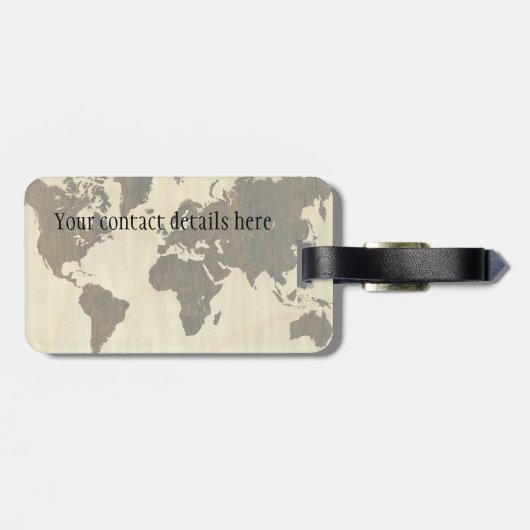 Rio Rosewood and Curly Maple World Map.jpg Gepäckanhänger (Rückseite horizontal)