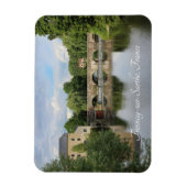 Río Sarthe, Fresnay-sur-Sarthe, Frankreich Magnet (Vertikal)