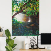 Río Trees Scenery Art Poster (Heimbüro)
