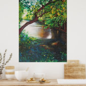 Río Trees Scenery Art Poster (Küche)