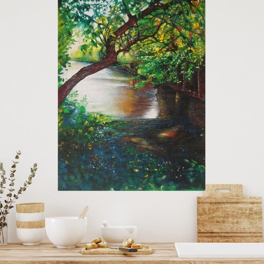 Río Trees Scenery Art Poster (Küche)