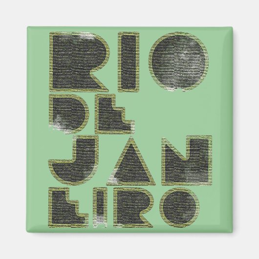 Rio typografisch stilvoll magnet (Vorne)