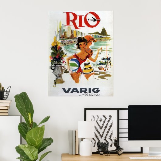 RIO VINTAGE REISE 1960 POSTER (Heimbüro)