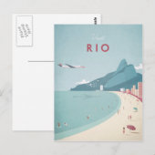 Rio Vintage Reiseplakat - Kunst-Postkarte Postkarte (Vorne/Hinten)