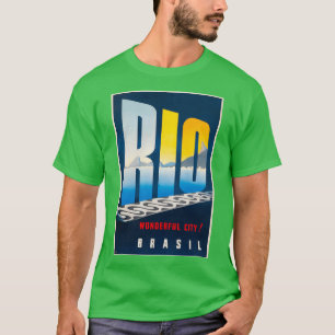 Rio Wonderful City Vintage Reiseplakat T-Shirt
