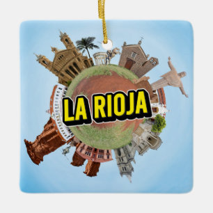 Rioja Argentinien kleiner winziger Planet Wahrzeic Keramikornament