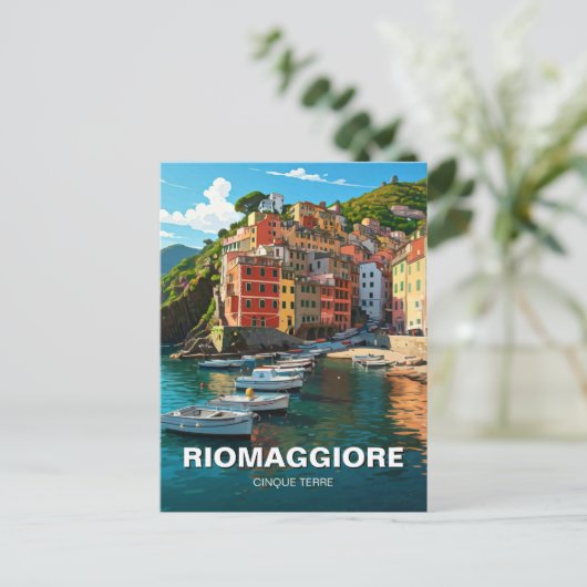 Riomaggiore, Cinqua Terra Magnet Postkarte (Stehend Vorderseite)