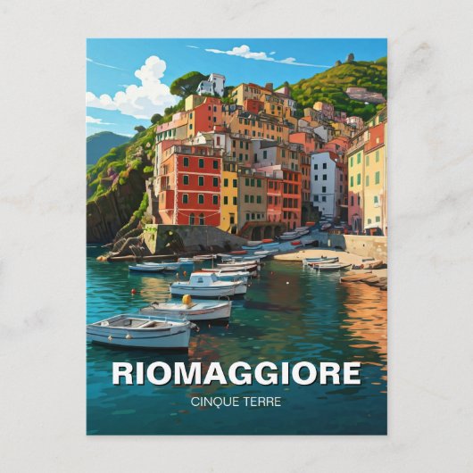 Riomaggiore, Cinqua Terra Magnet Postkarte (Vorderseite)