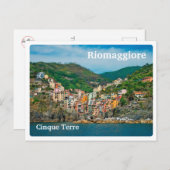 RIOMAGGIORE - Cinque Terre - Italien - VOM MEER Postkarte (Vorne/Hinten)