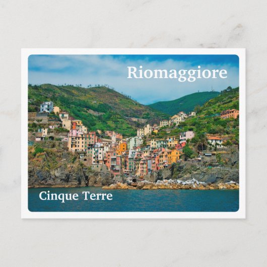 RIOMAGGIORE - Cinque Terre - Italien - VOM MEER Postkarte (Vorderseite)