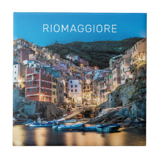 Riomaggiore Cinque Terre La Spezia Italien Panoram Fliese