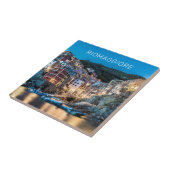 Riomaggiore Cinque Terre La Spezia Italien Panoram Fliese (Seite)