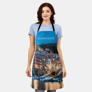 Riomaggiore Cinque Terre La Spezia Italien Panoram Schürze