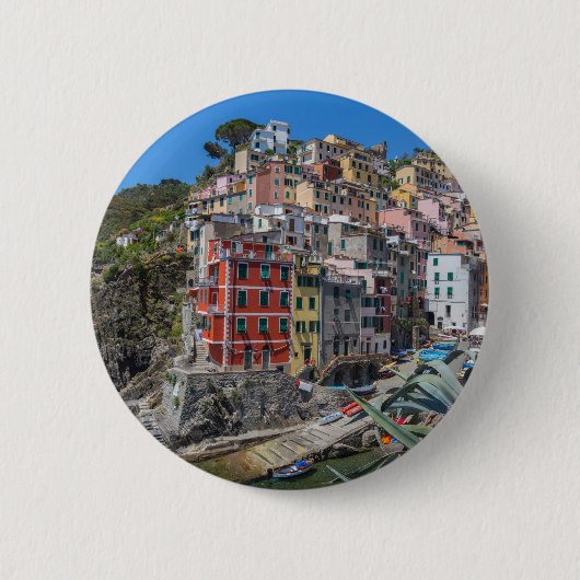 Riomaggiore Cinque Terre Liguria Italy Button (Vorderseite)