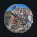 Riomaggiore Cinque Terre Liguria Italy Runde Wanduhr<br><div class="desc">Riomaggiore Cinque Terre Liguria Italy</div>