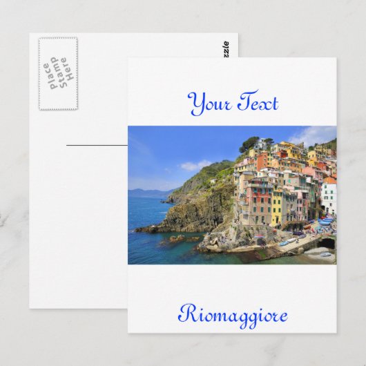 Riomaggiore, Cinqueterre Postkarte (Vorne/Hinten)