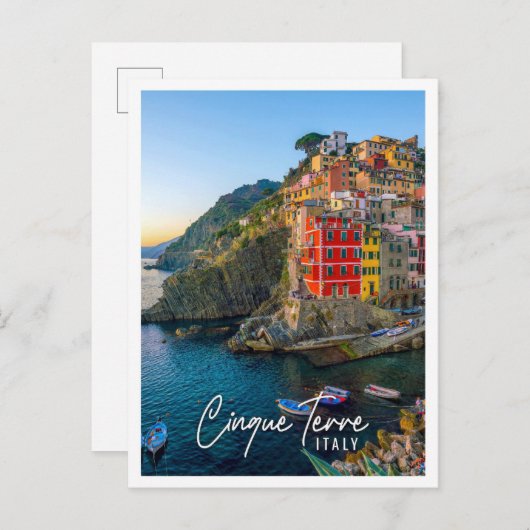 Riomaggiore - die erste Stadt der Cinque Terre Postkarte (Vorne/Hinten)