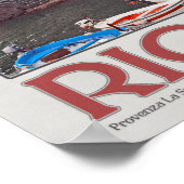 Riomaggiore Hafen - auf White.jpg Poster (Ecke)
