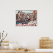 Riomaggiore Hafen - auf White.jpg Poster (Küche)