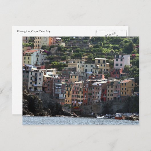 Riomaggiore-Hafen Postkarte (Vorne/Hinten)