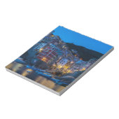 Riomaggiore in der Nacht Cinque Terre Ligurien Ita Notizblock (Rotiert)