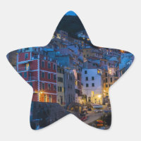 Riomaggiore in der Nacht Cinque Terre Ligurien Ita
