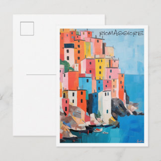 Riomaggiore Italien Kunst Reise Postkarte